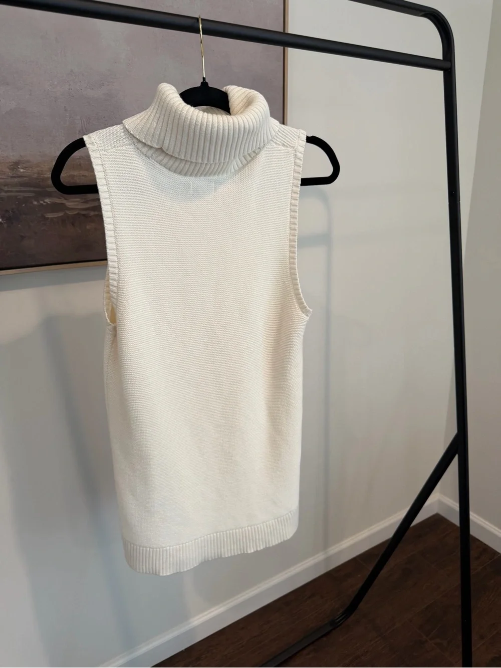 J. Crew Sleeveless Turtleneck Sweater - White